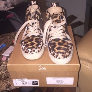 AUTHENTIC Christian Louboutin calf hair sneakers